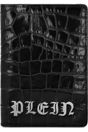 Philipp Plein Gothic Plein crocodile-embossed passport cover