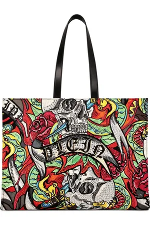 Philipp Plein Tattoo print shopping bag