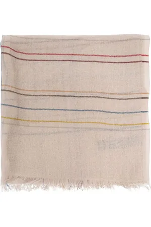 Paul Smith Signature Stripe frayed-hem scarf
