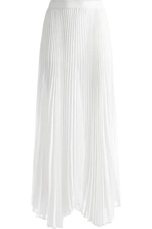 ALICE+OLIVIA Semi-sheer pleated skirt