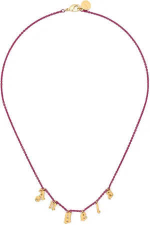 Palm Angels Angels logo-lettering necklace
