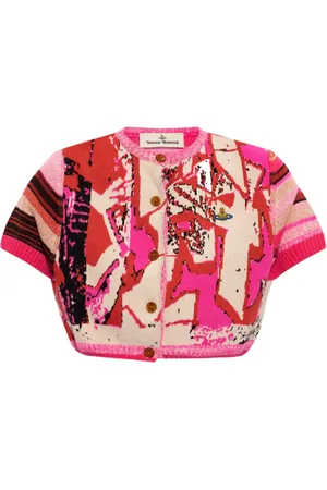 Vivienne Westwood Graffiti cropped short-sleeve cardigan