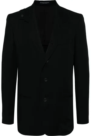 YOHJI YAMAMOTO Strap-detail single-breasted blazer