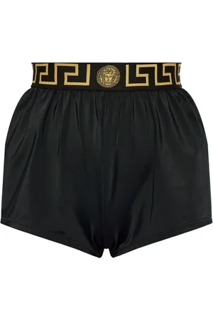VERSACE Greca-trim mini shorts