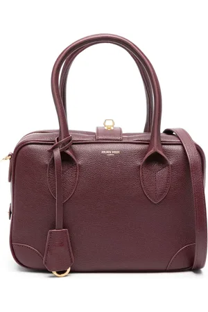 Golden Goose Logo-stamp leather tote bag