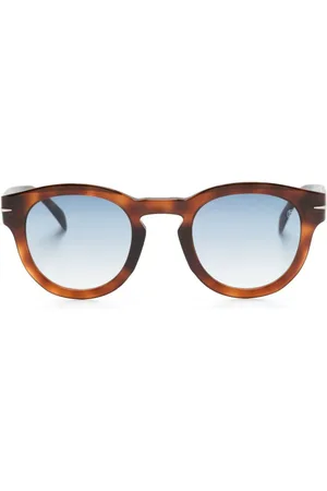 DB EYEWEAR BY DAVID BECKHAM Tortoiseshell round-frame sunglasses