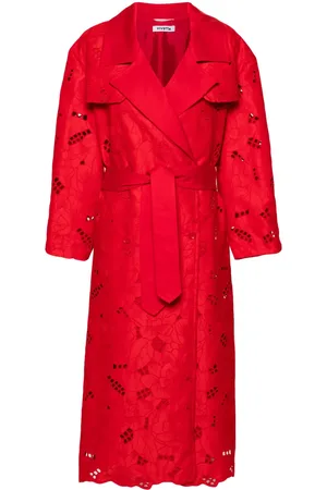 VIVETTA Broderie-anglaise trench coat
