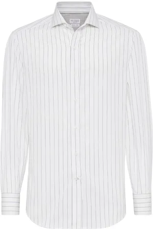 Brunello Cucinelli Stripe-printed cotton shirt