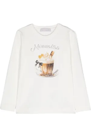 MONNALISA Chocolate Cup graphic-print T-shirt
