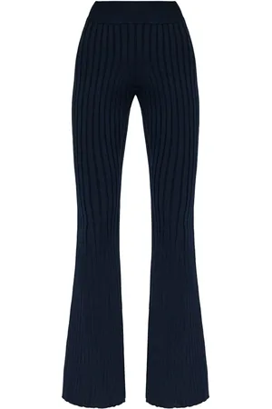 Stella McCartney Ribbed-knit flared leggings