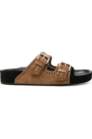 Isabel Marant Lennyo buckled suede slides