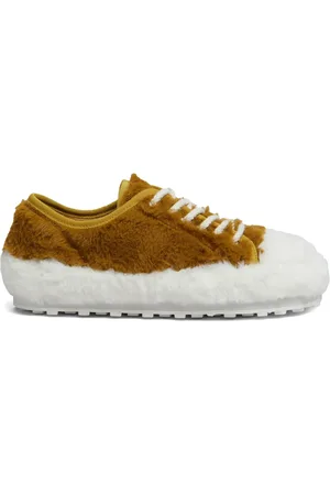 Marni Two-tone faux-fur sneakers