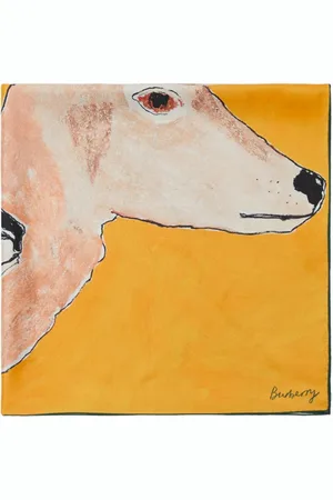 Burberry Stag-print silk scarf