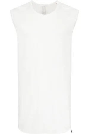 ISAAC SELLAM EXPERIENCE Raw-cut hem organic cotton tank top