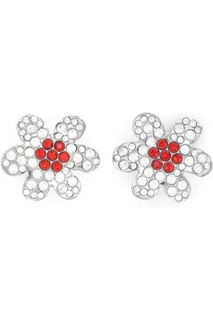 Marni Crystal-flower drop earrings