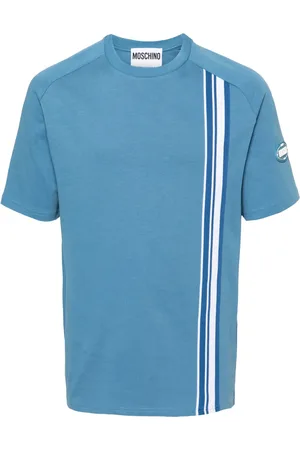 Moschino Stripe-patch cotton T-shirt
