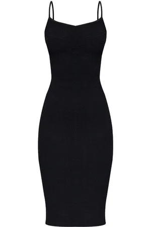Hunza G Pamela seersucker midi dress