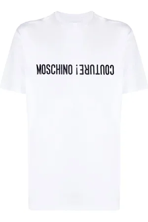 Moschino Logo-embroidered cotton T-shirt
