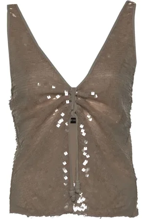 Emporio Armani Sequined V-neck top