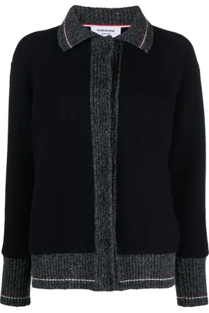 Thom Browne Speckled-trim wool cardigan