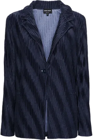 Giorgio Armani Pliss??-effect blazer