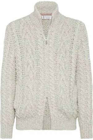 Brunello Cucinelli Cable-knit zip-up cardigan