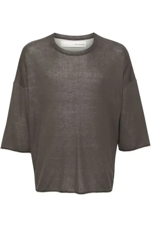 ISABEL BENENATO Rolled-trim cotton jumper