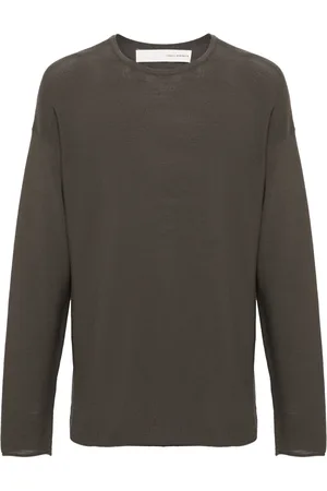 ISABEL BENENATO Rolled-trim cotton jumper