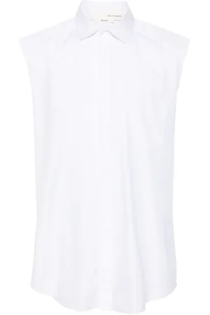 ISABEL BENENATO Raw-cut poplin shirt