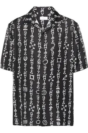 OFF-WHITE Logo-print camp-collar shirt