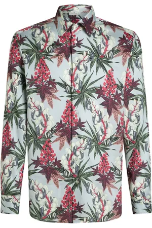 Etro Foliage-print cotton shirt