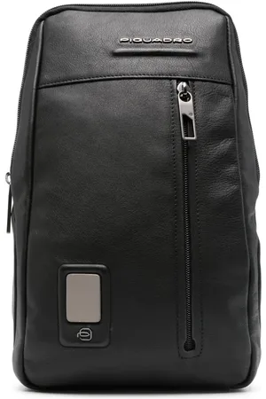 Piquadro Akron leather messenger bag