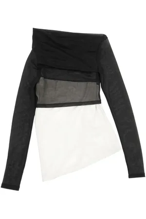 Maison Margiela Semi-sheer asymmetric top