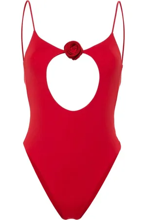 LA REVECHE Nadir floral-appliqué swimsuit