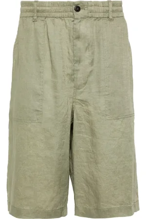Giorgio Armani Elasticated linen Bermuda shorts