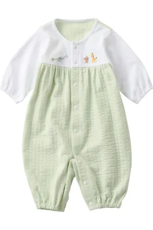 Familiar Round-neck cotton romper