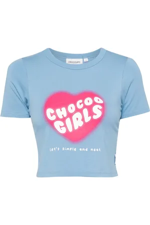 Chocoolate Graphic-print cropped T-shirt