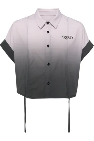 Izzue Ombr??-effect cropped shirt