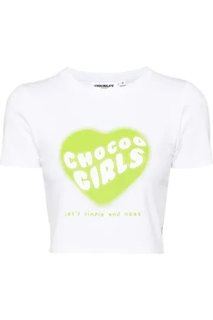 Chocoolate Graphic-print cropped T-shirt