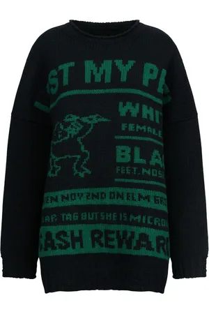 Maison Margiela Intarsia-knit virgin-wool oversize jumper