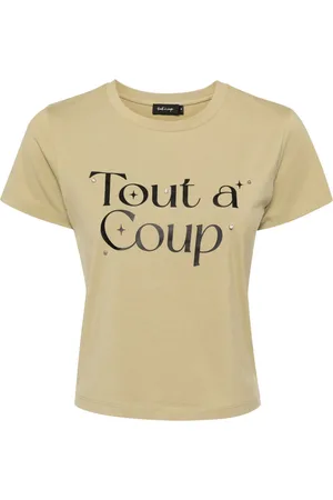tout a coup Logo-print cotton-blend T-shirt