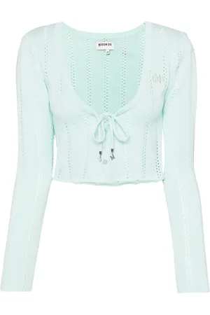 Musium Div. Pointelle-knit cropped cardigan