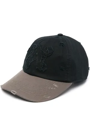 Palm Angels Logo-patch distressed baseball cap