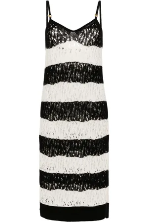 Palm Angels Open-knit striped dress