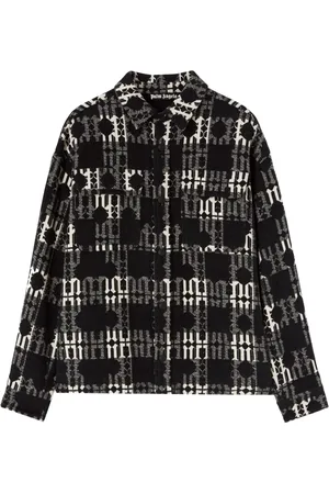 Palm Angels Monogram-pattern cotton shirt