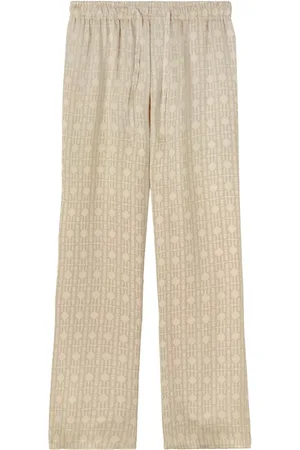 Palm Angels Monogram-jacquard wide-leg trousers