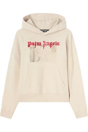 Palm Angels Portrait-print cotton hoodie