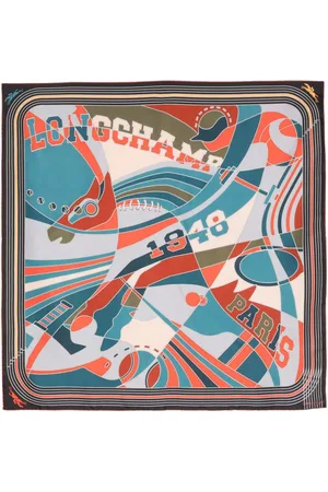 Longchamp League silk scarf