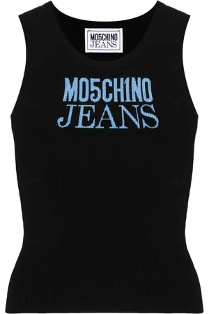 Moschino Logo-jacquard ribbed tank top
