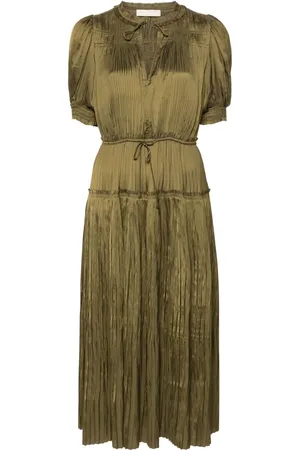 ULLA JOHNSON Astrid plissé midi dress